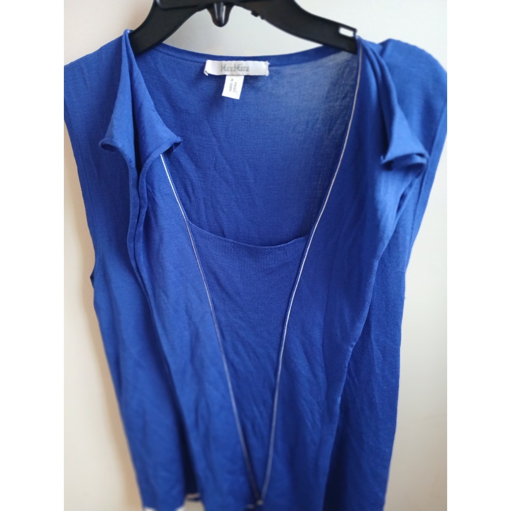 MaxMara Royal Blue Sleeveless Knit Top‎ Size M